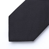 Plaid Tie Handkerchief Set - BLACK-2 