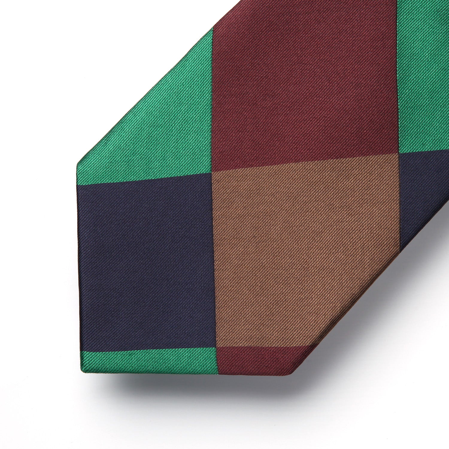 Plaid Tie Handkerchief Set - 03 GREEN