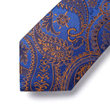 Paisley Tie Handkerchief Set - C2-BLUE ORANGE 