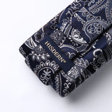 Paisley Tie Handkerchief Set - C3-NAVY BLUE1 