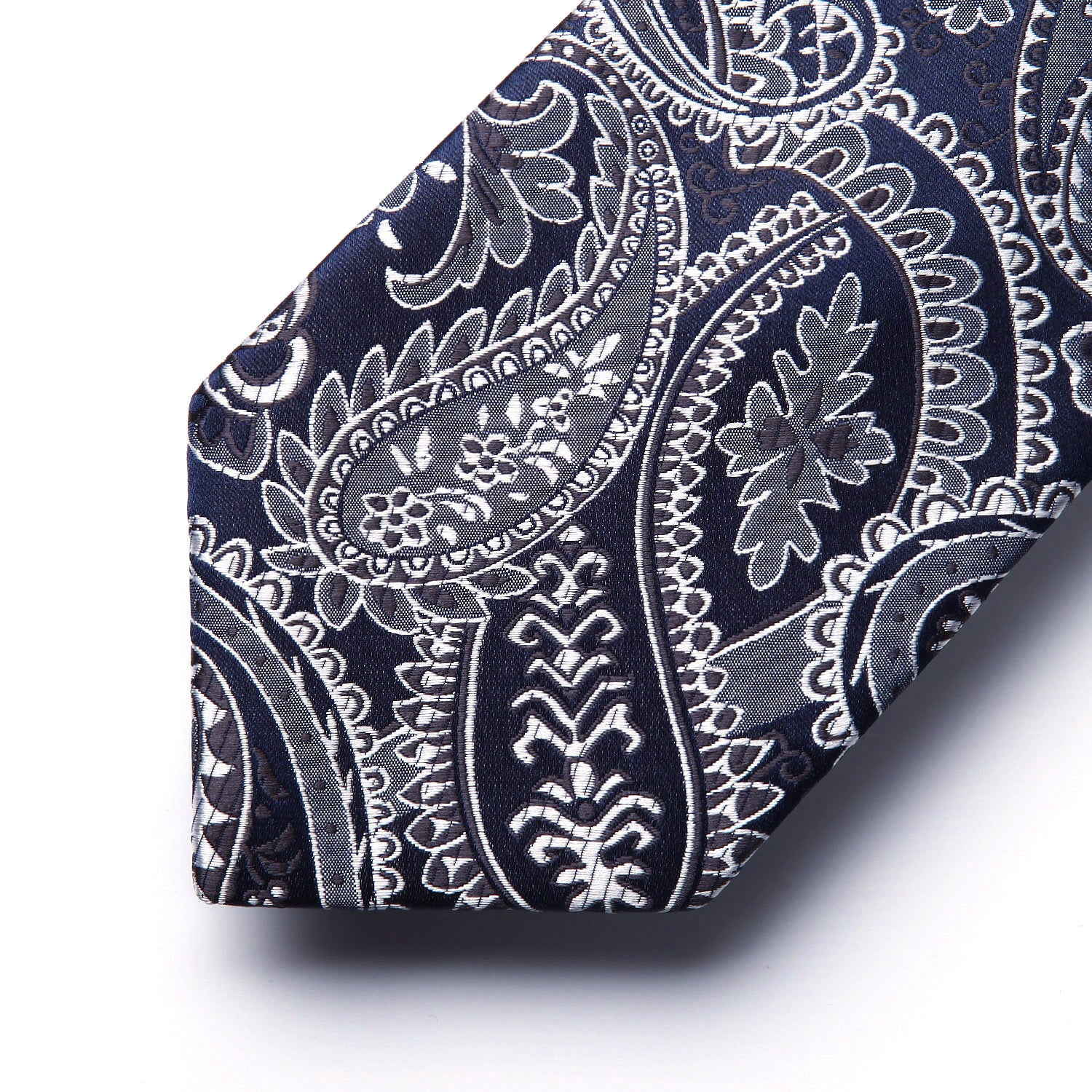 Paisley Tie Handkerchief Set - C3-NAVY BLUE1