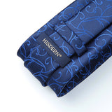 Floral 3.4 inch Tie Handkerchief Set - C-NAVY BLUE/BLUE 