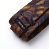 Houndstooth Solid Tie Handkerchief Set - C-05 BROWN 