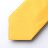 Solid Tie Handkerchief Set - YELLOW 