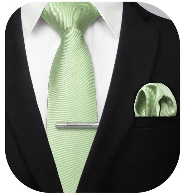 Solid Tie Handkerchief Cufflinks - F- SAGE 