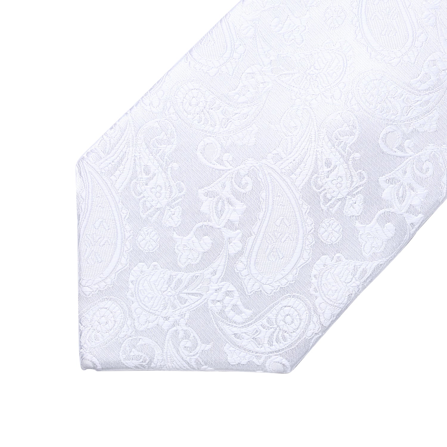 Paisley Tie Handkerchief Clip - 03 WHITE