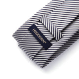 Stripe Tie Handkerchief Set - V- GREY-2 