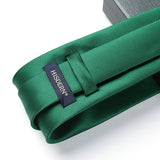 Stripe Tie Handkerchief Set - 12-GREEN 