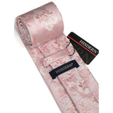 Floral Tie Handkerchief Set - X-PINK FLOWER 