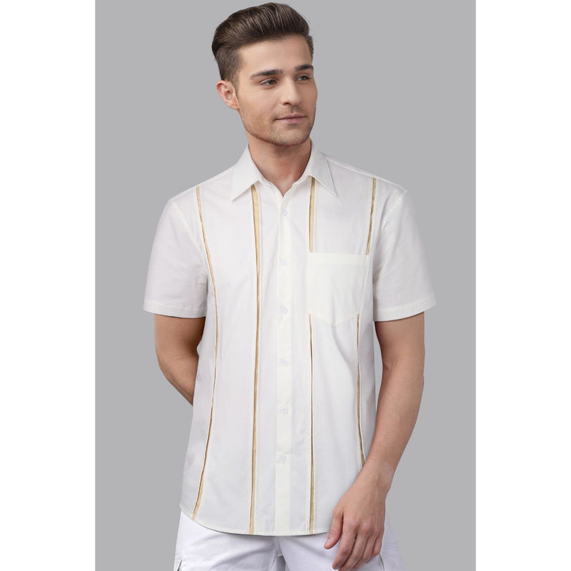 Casual Formal Shirt with Pocket - WHITE-1 