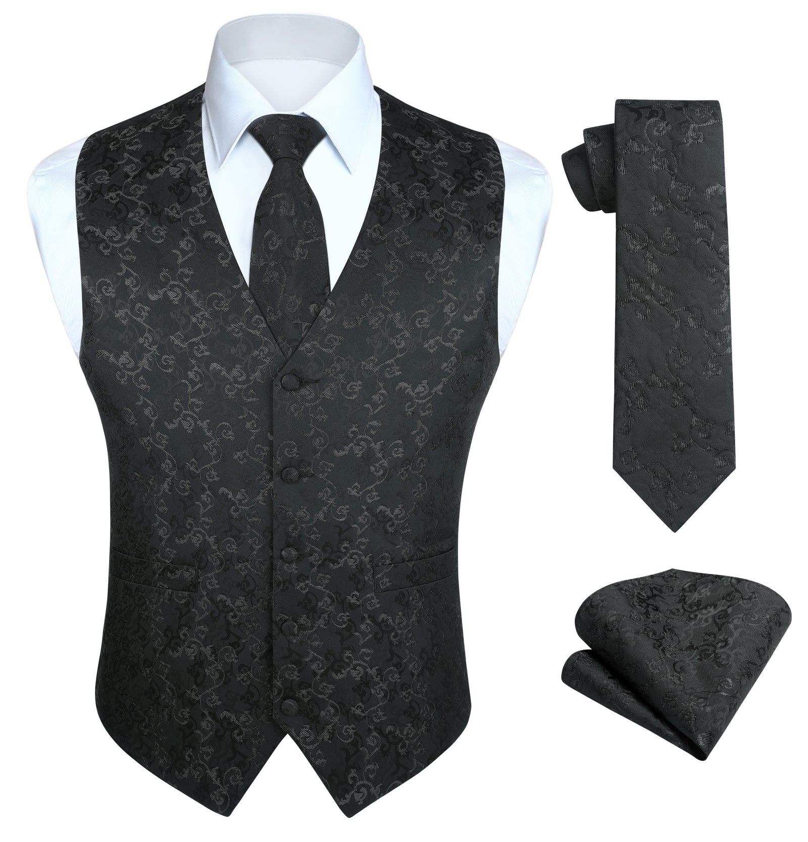 herlipto Martigues Jacquard Vest Set S