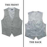 Plaid Slim Vest - A5-LIGHT GREY 