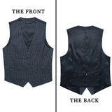 Plaid Slim Vest - B7-NAVY BLUE 