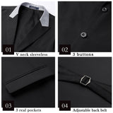 Formal Suit Vest - A-BLACK