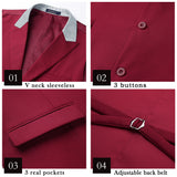 Formal Suit Vest - A-RED