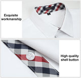Casual Formal Shirt with Pocket - WHITE/RED 