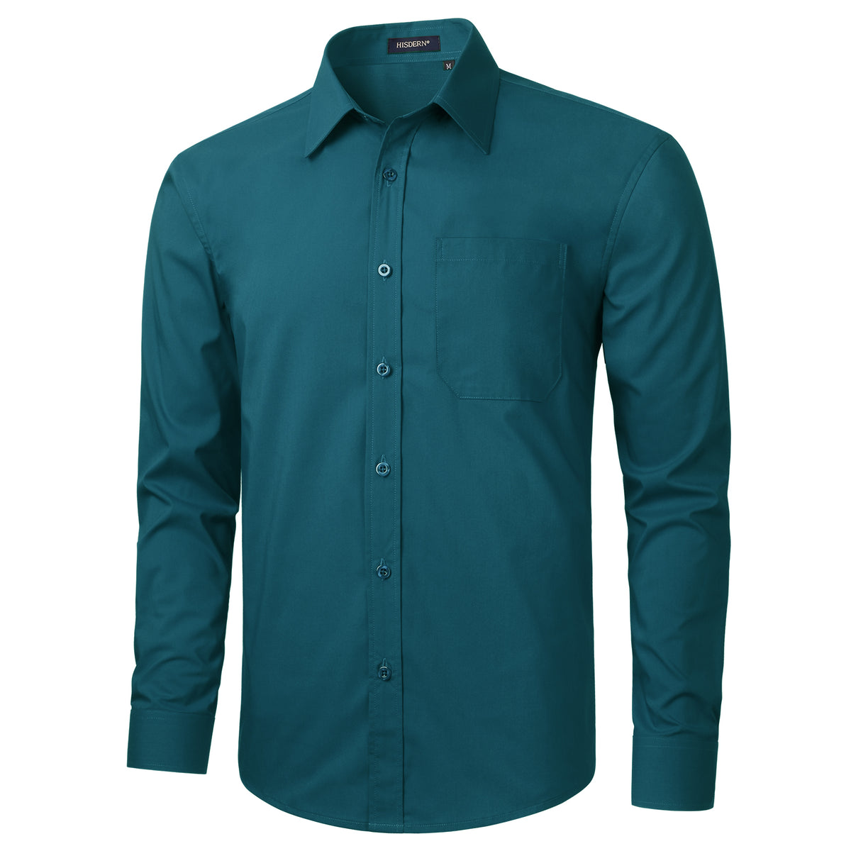 teal dress shirt Hisdern Men's Stretch Professional Office Workwear L Dress it up with the classic button up shirt Comfort Stretch Non-Iron Stripe Dress
