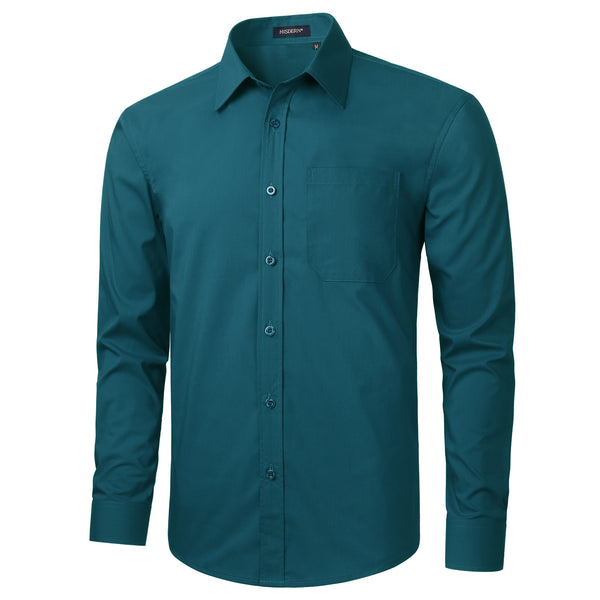 Casual Formal Shirt with Pocket - TEAL 