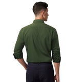 Casual Formal Shirt with Pocket - A-01 ARMY GREEN 