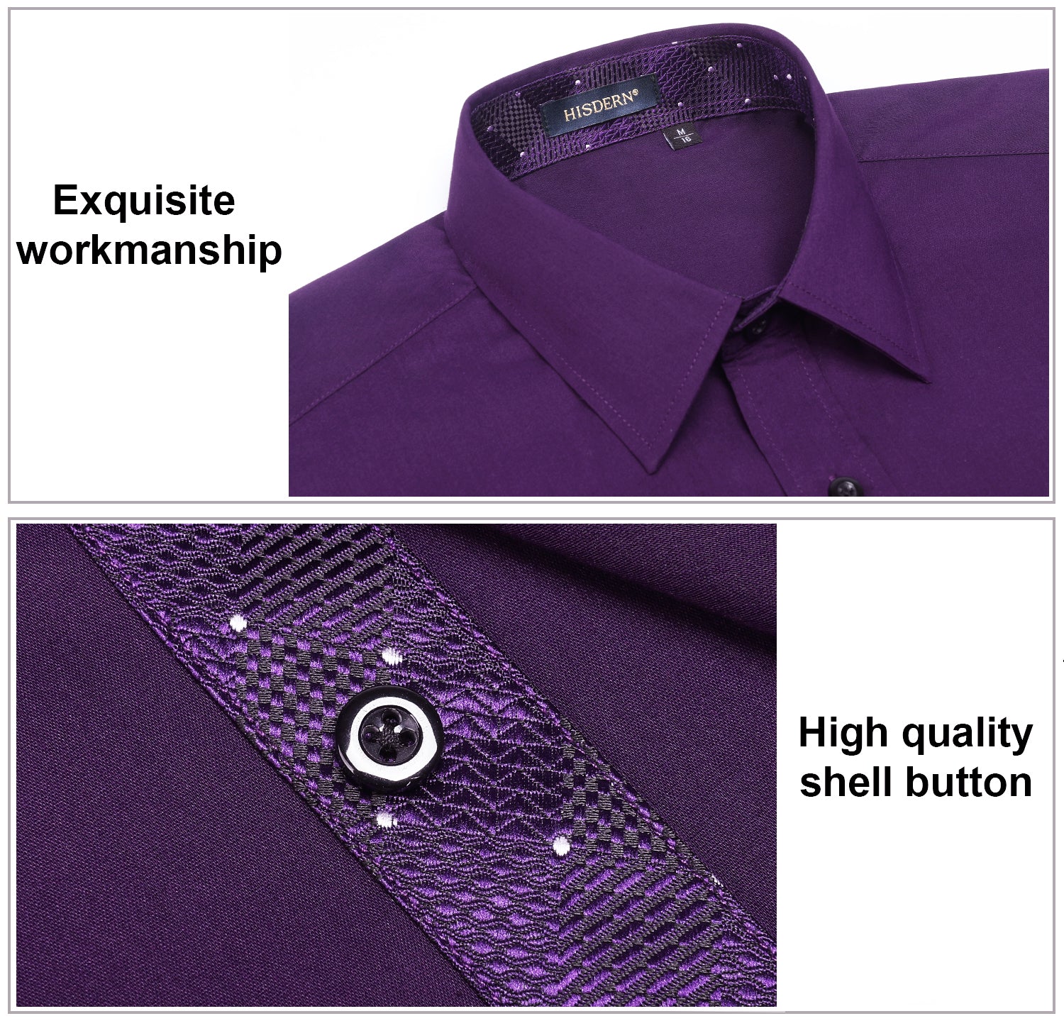 Casual Formal Shirt with Pocket - A-06 BLACK/RED