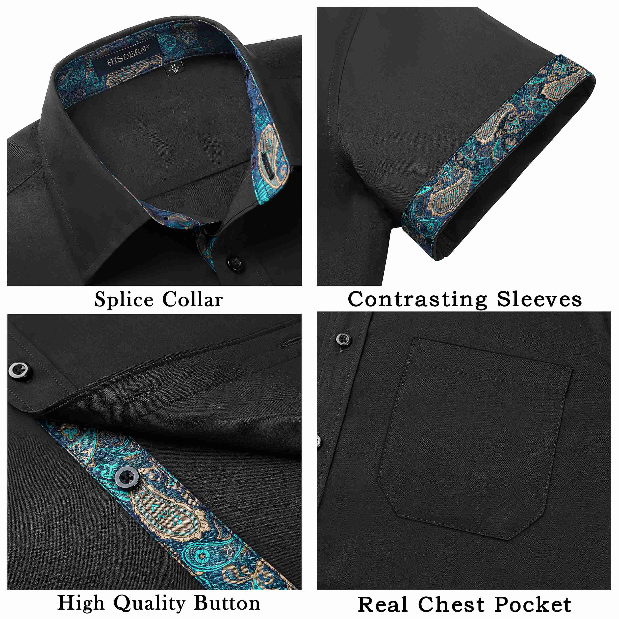 Men's Short Sleeve with Pocket - A1-BLACK