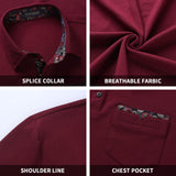 Polo Shirts Short Sleeve with Pocket - C-BURGUNDY 