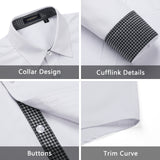 Casual Formal Shirt with Pocket - WHITE/PLAID 