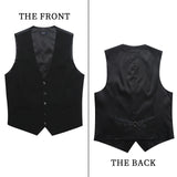 Solid Slim Vest - A1-BLACK 