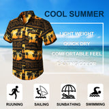 Hawaiian Tropical Shirts with Pocket - Z01- YELLOW/BROWN 