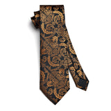 Paisley Tie Handkerchief Cufflinks - GOLD 