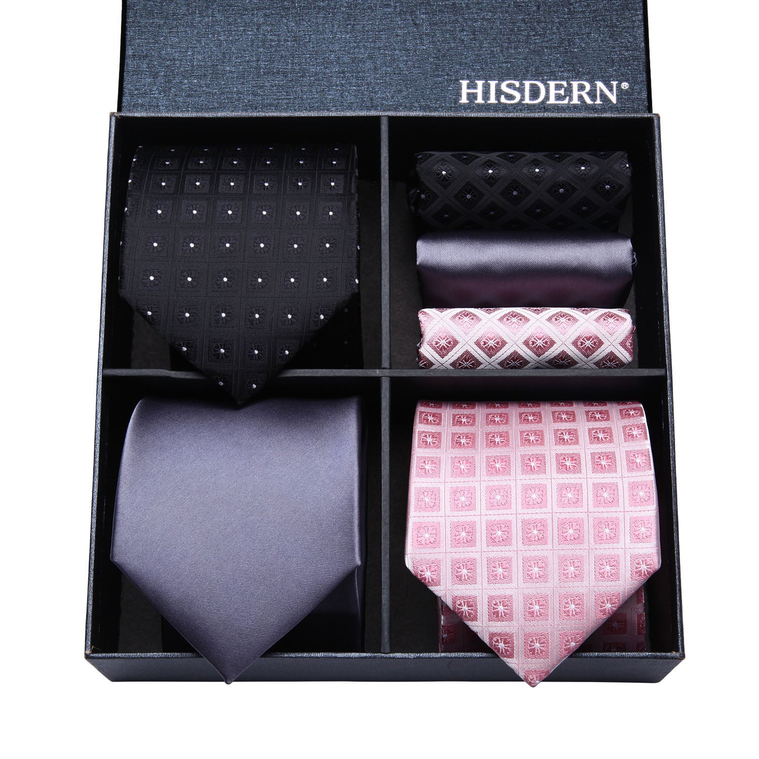 3PCS Tie & Pocket Square Set - TB3010 Christmas Gifts for Men