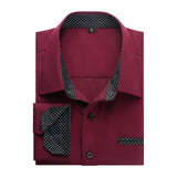 Casual Formal Shirt with Pocket - RED/BLACK