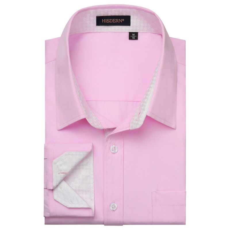Casual Formal Shirt with Pocket - 06-PINK
