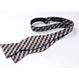 Plaid Bow Tie & Pocket Square - BLUE-02
