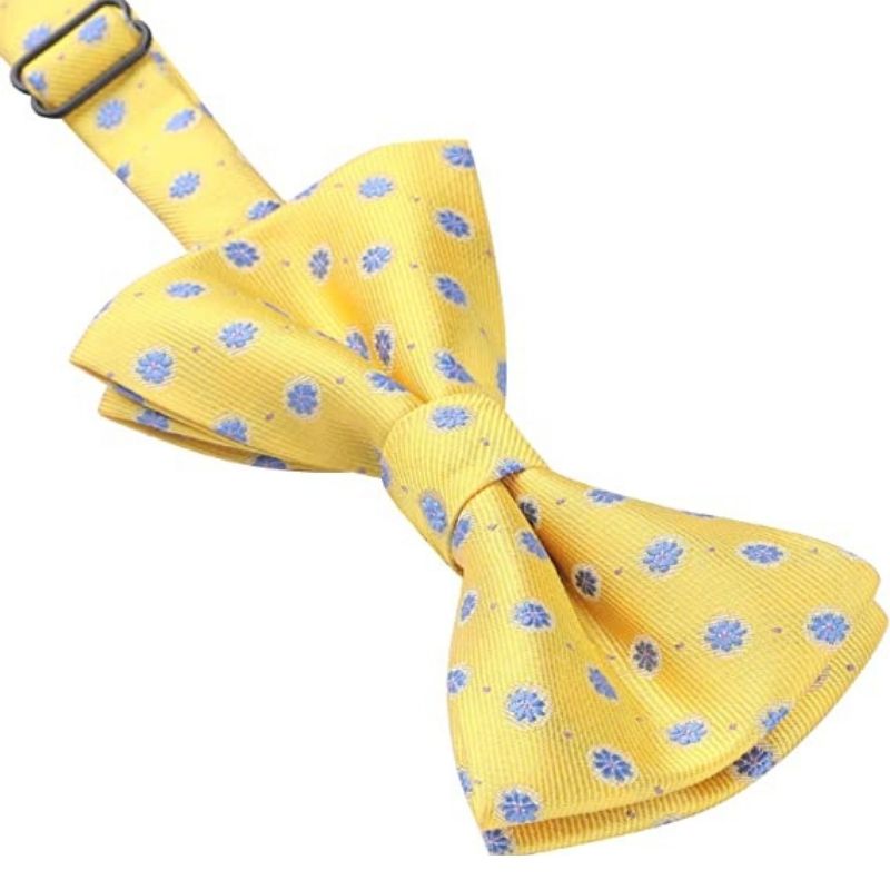 Floral Pre-Tied Bow Tie for Boy - YELLOW/BLUE