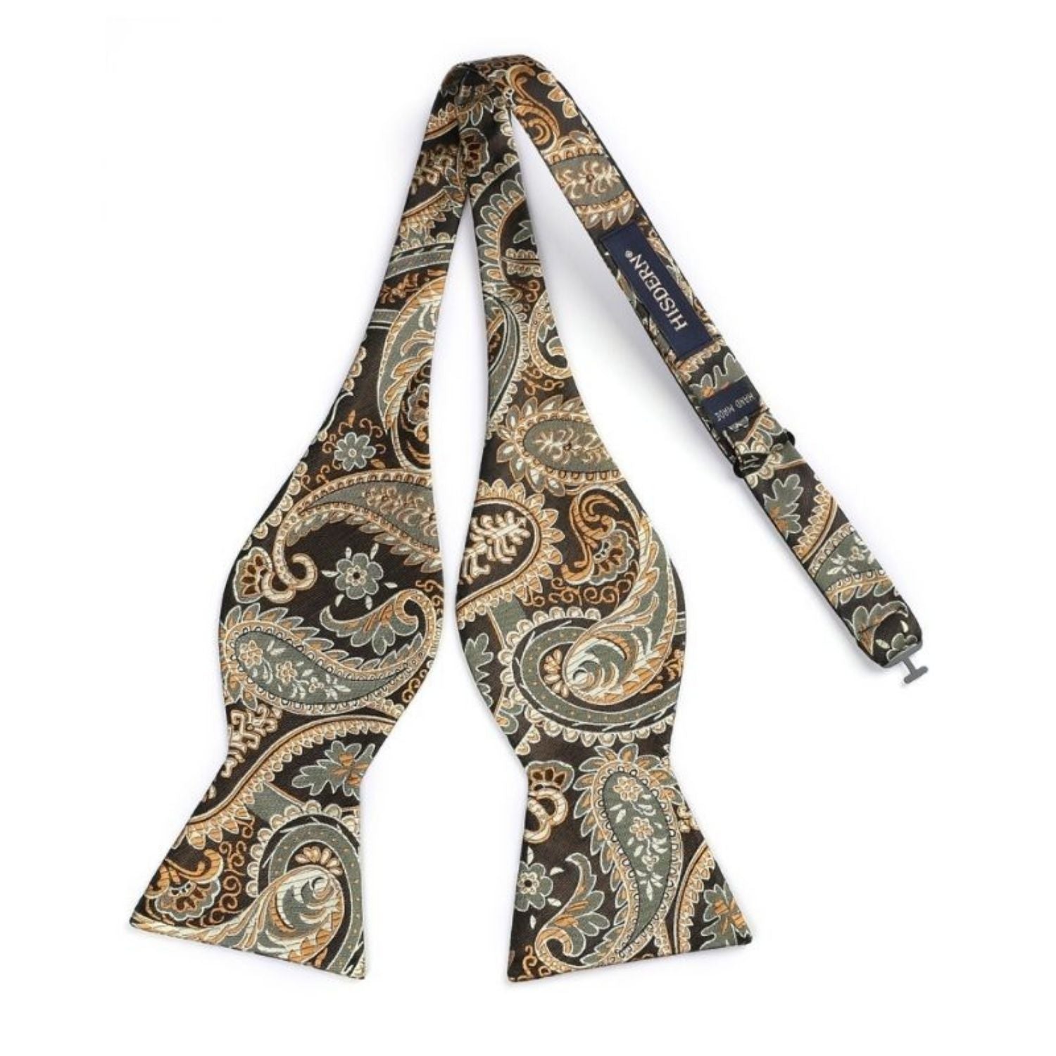 Paisley Formal Bow Tie & Pocket Square - 05-GOLD