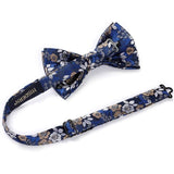 Paisley Pre-Tied Bow Tie & Pocket Square - A-BLUE 8