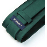 Solid Tie Handkerchief Set - GREEN