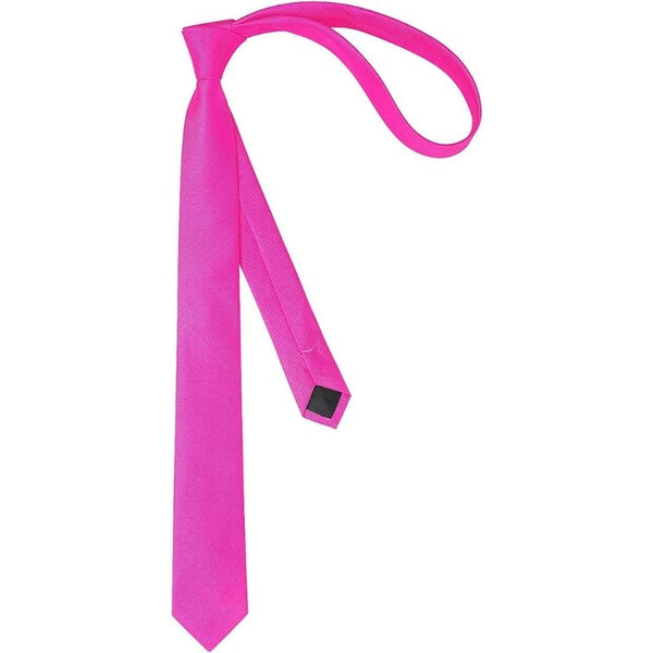 Solid 2.17 inch Skinny Formal Tie - 1-HOT PINK