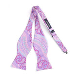 Floral Bow Tie & Pocket Square - A-PINK PAISLEY 2