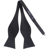 Polka Dots Bow Tie & Pocket Square - BLACK/WHITE