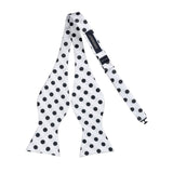 Polka Dots Bow Tie & Pocket Square - D-WHITE