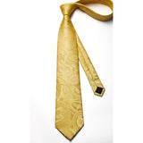 Paisley Tie Handkerchief Set - E5-SUNSHINE YELLOW