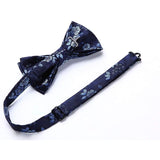 Floral Pre-Tied Bow Tie - FLORAL - BLUE