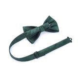 Solid Bow Tie & Pocket Square - G-DARK GREEN