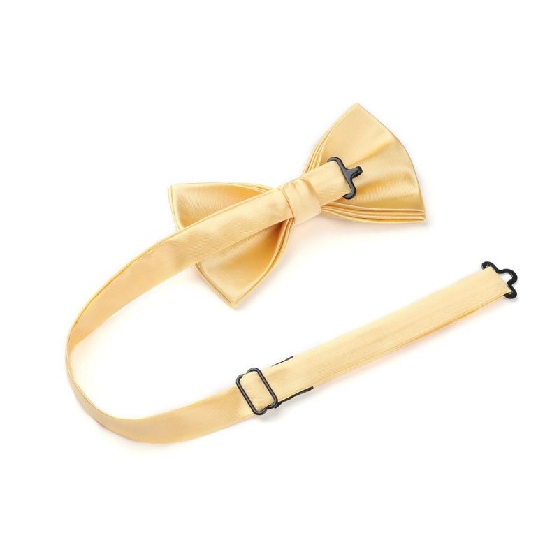Solid Bow Tie & Pocket Square - D-GOLD YELLOW