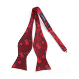 Floral Bow Tie & Pocket Square - A-RED/BLACK