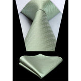 Houndstooth Tie Handkerchief Set - A-01 SAGE GREEN