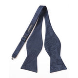 Paisley Bow Tie & Pocket Square - 2-NAVY BLUE