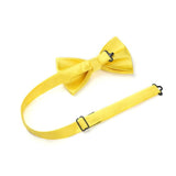 Solid Pre-Tied Bow Tie - 03-YELLOW